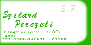 szilard perczeli business card